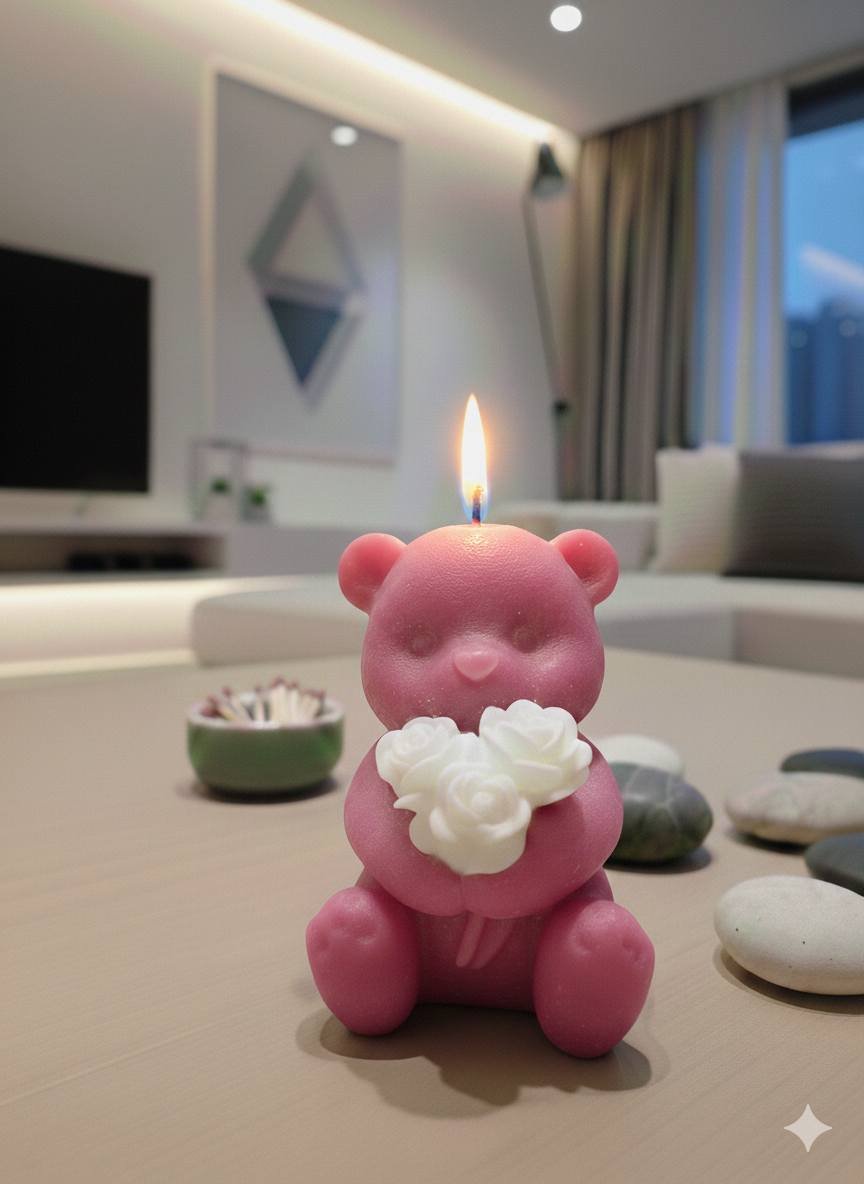 Teddy Bear Candle